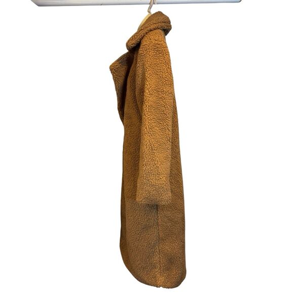 Parisian Teddy Coat Faux Shearling Mocha Longline US 8 (UK 12) NWT - Picture 4 of 12